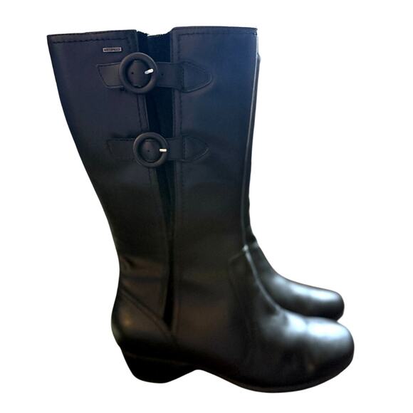 Aravon Pauline 10D Wide Waterproof Leather Mid-Calf COMFORT Boots $250 Black - Picture 1 of 8